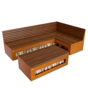 Zestaw mebli ogrodowych Rest Corten 210x130x70  ZMORC01